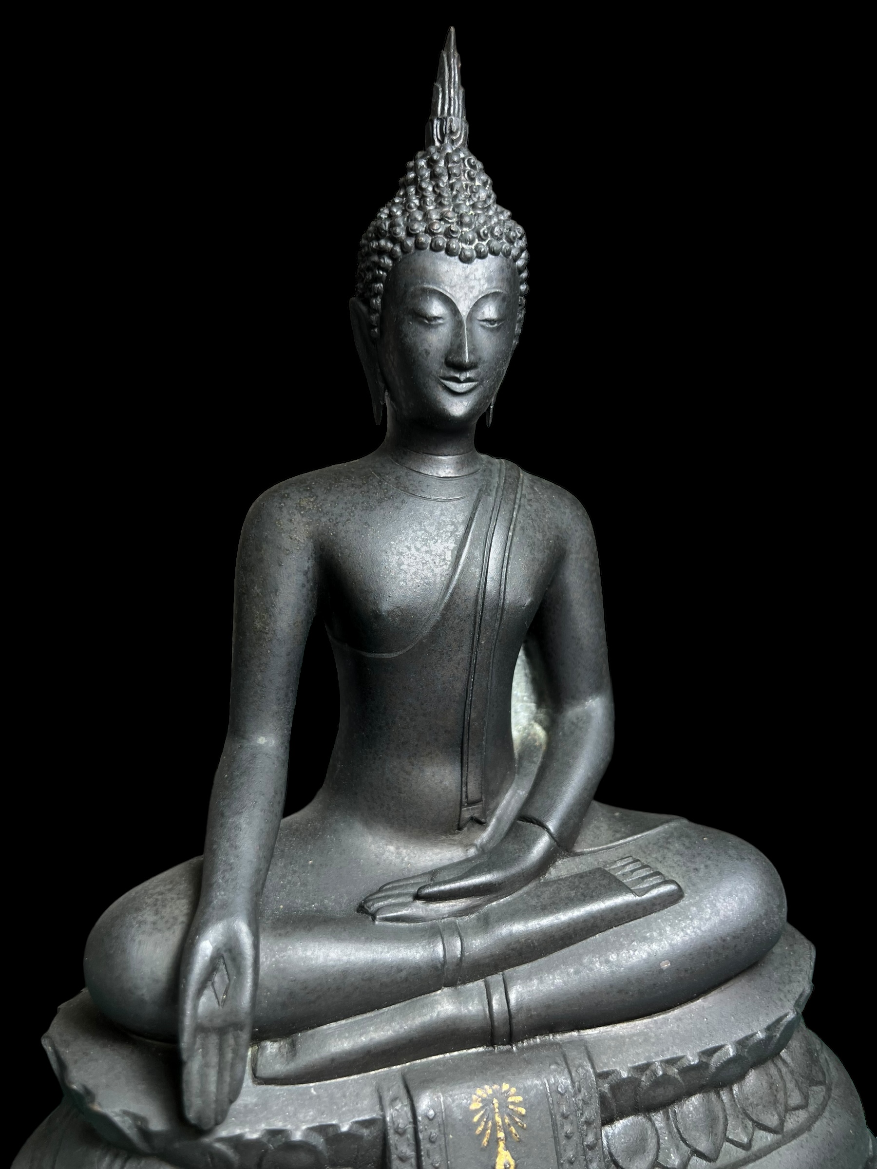 พระพุทธรูปบูชา ภปร ปี2508 วัดบวรนิเวศวิหาร บล็อกกษาปณ์(หนังไก่) หน้าตัก5นิ้ว(ที่สุดของพระบูชา ภปร วัดบวรนิเวศวิหาร)