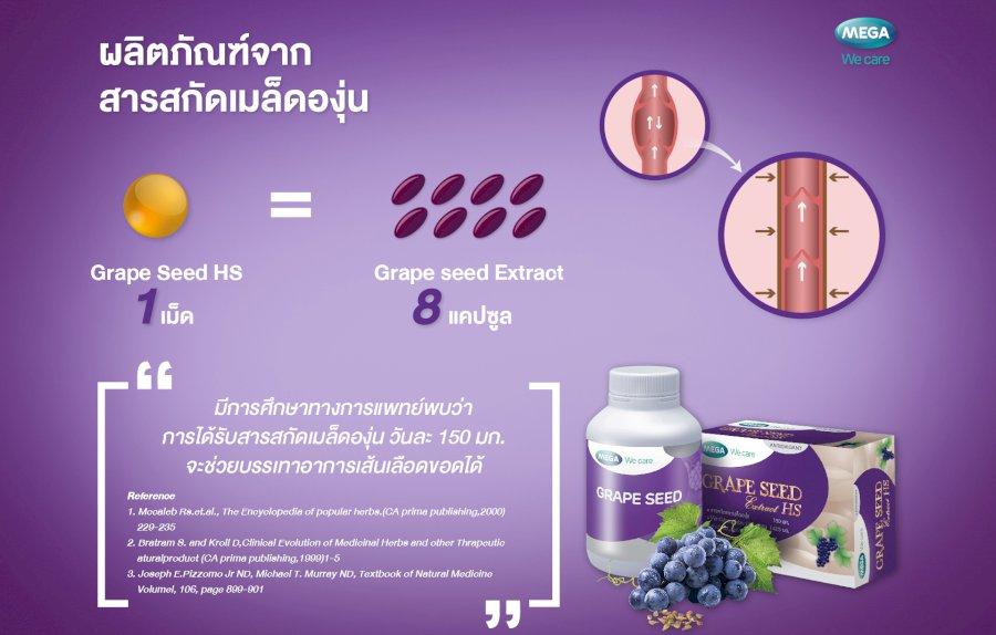 Mega We Care Grape seed extract 20mg. 60 capsules