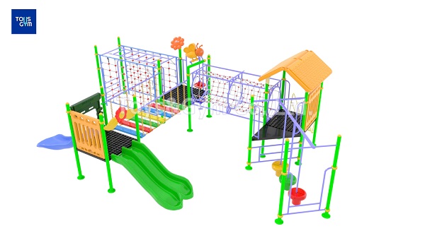 เครื่องเล่นสนามกลางแจ้ง ชุด Funny Park Adventure