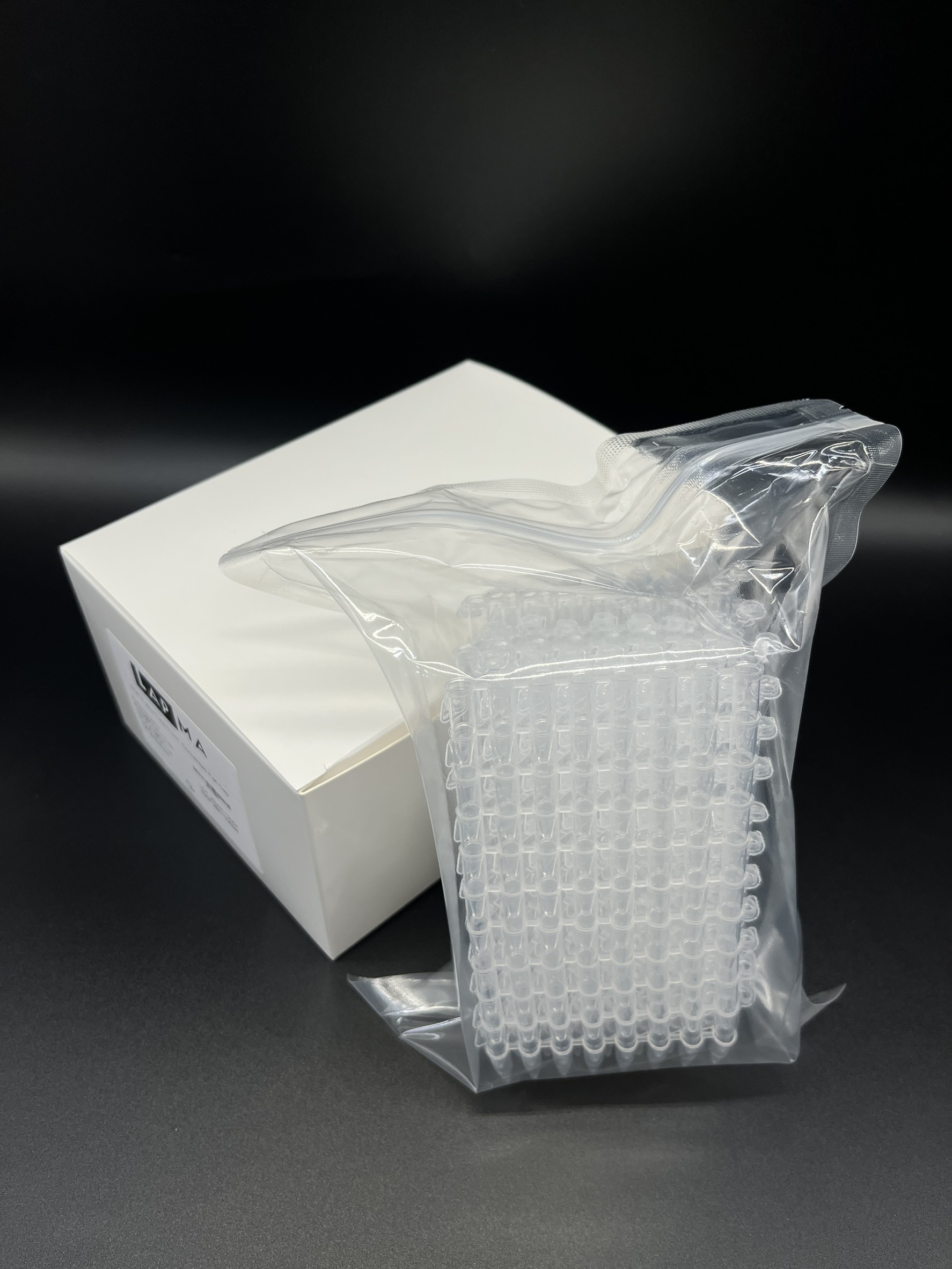 PCR 8 strip tube / Single ube , flat cap , clear 0.2 ml หลอดพีซีอาร์ ฝาเรียบ Sterile 125strip/box