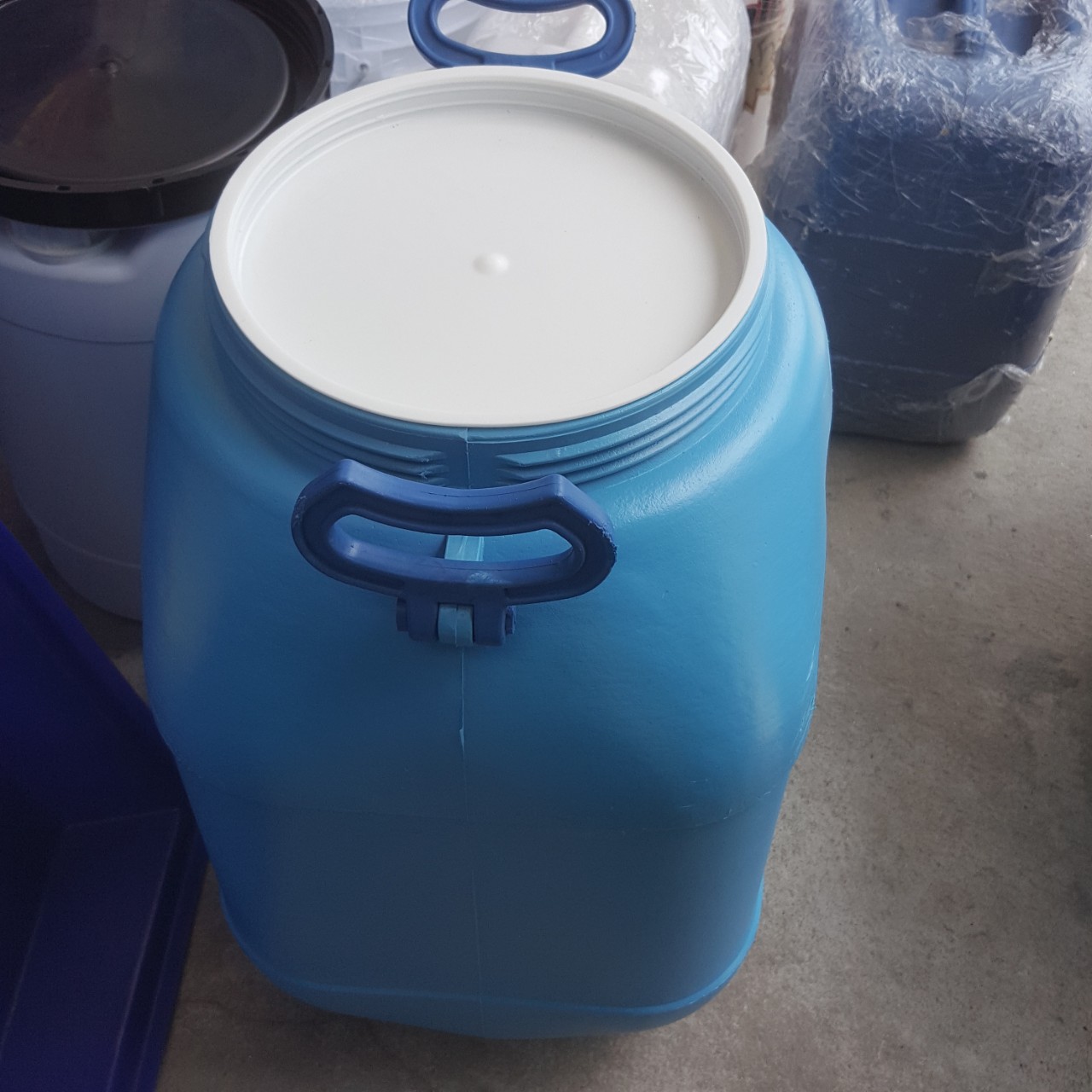 ถังหมักเหลี่ยม 50 ลิตร มีหู ฝาเกลียว