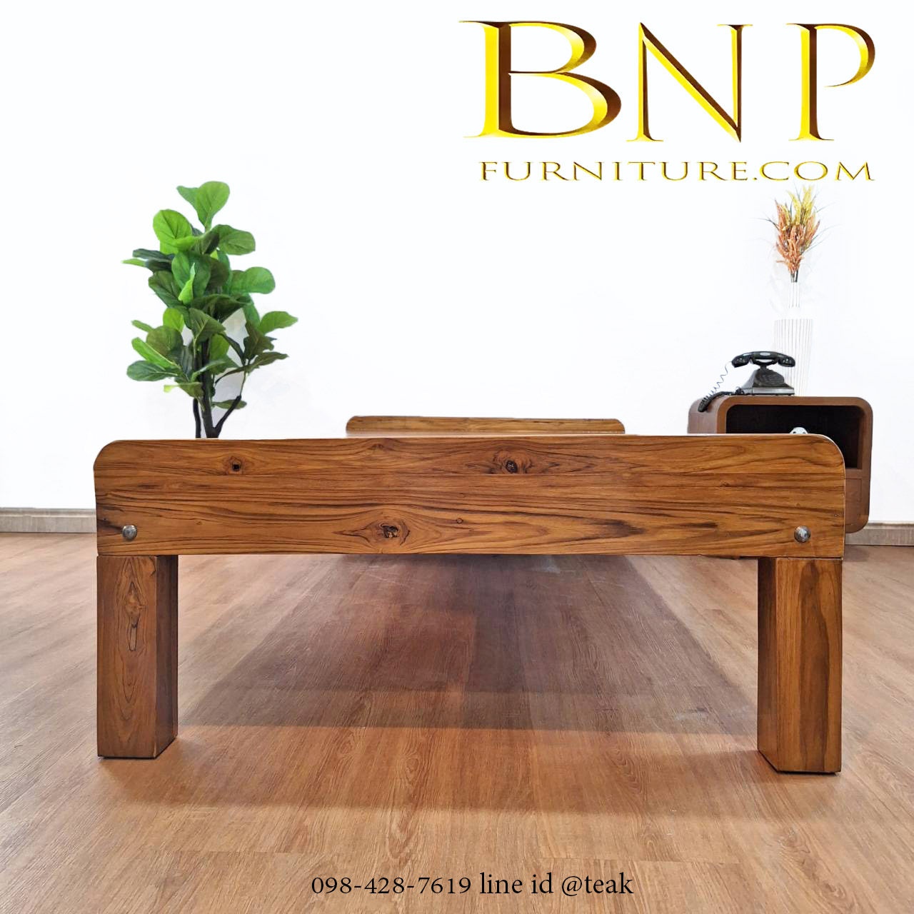 เตียงไม้สัก 3.5 ฟุต รุ่น มินิ