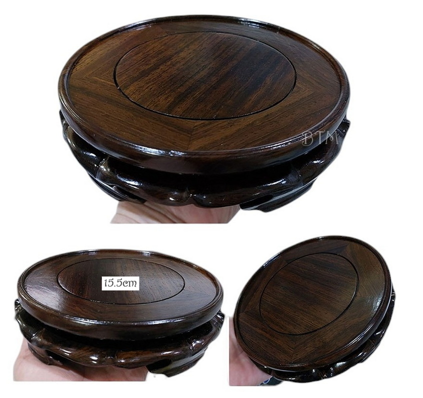 กี๋หรือฐานไม้สไตล์จีน หน้าท๊อปกลม--BPT215