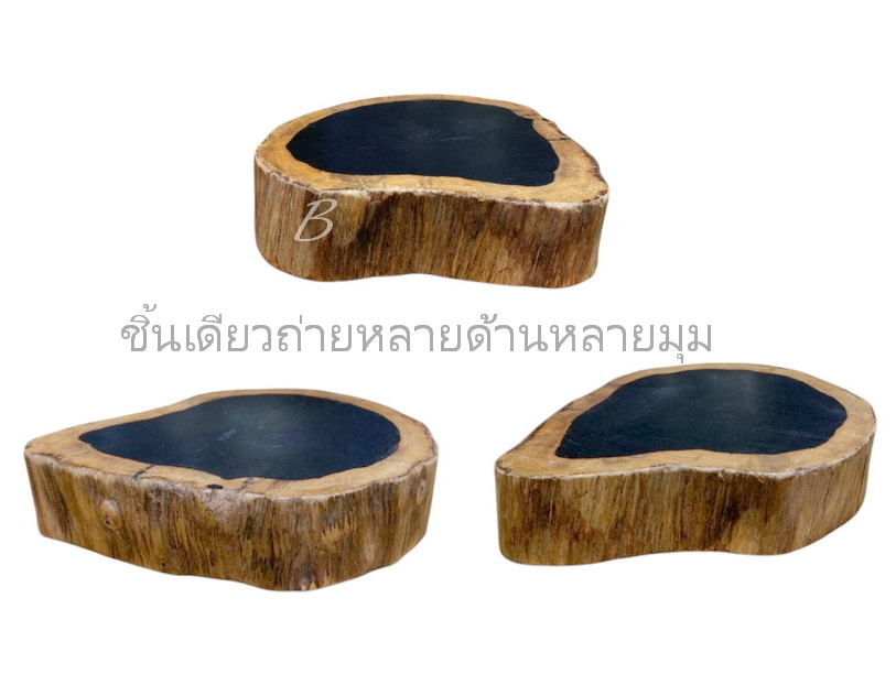 ฐานไม้มะเกลือแอฟริกันหนา3cm รูปแบบธรรมชาติ-BPT280-