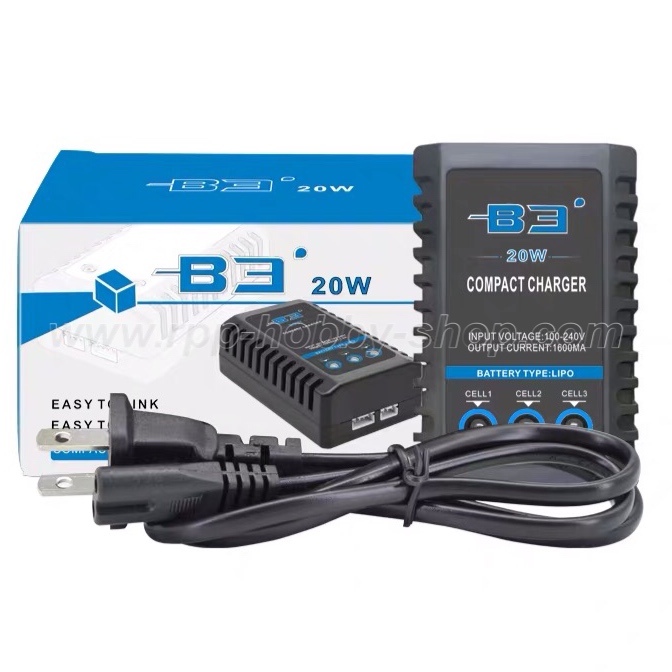 เครื่องชาร์จแบตเตอรี่รุ่น 20W สำหรับ 3.7V, 7.4V, 11.1V (3 IN 1)