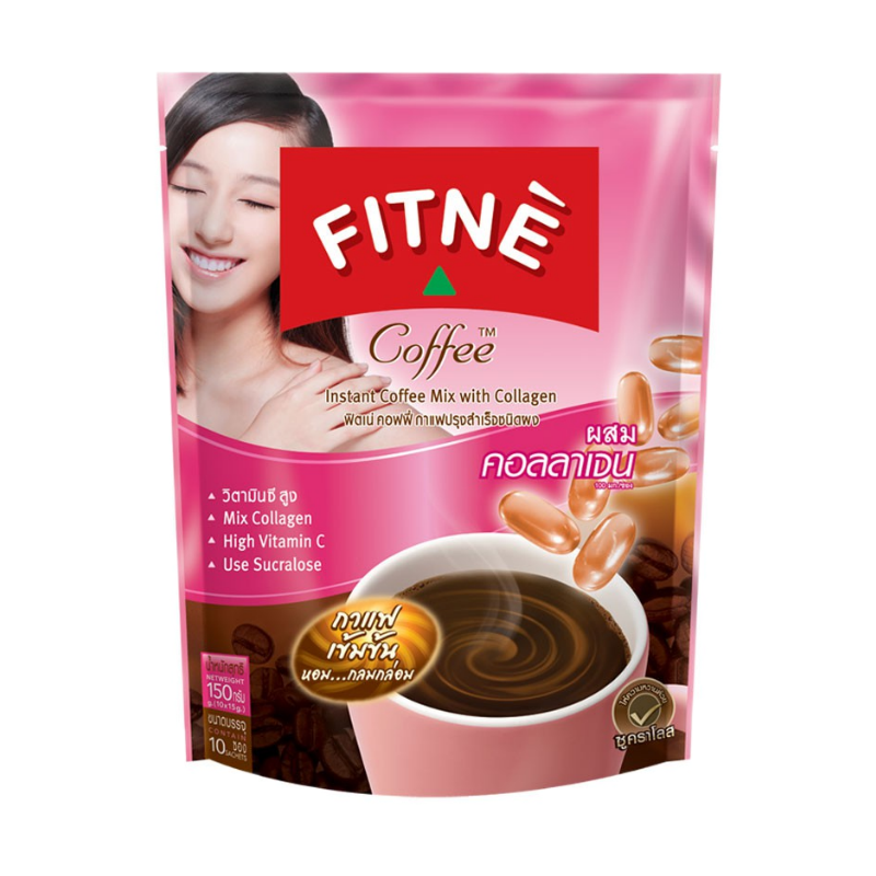 ฟิตเน่ คอฟฟี่ ผสมคอลลาเจน และวิตามินซี 10 ซอง