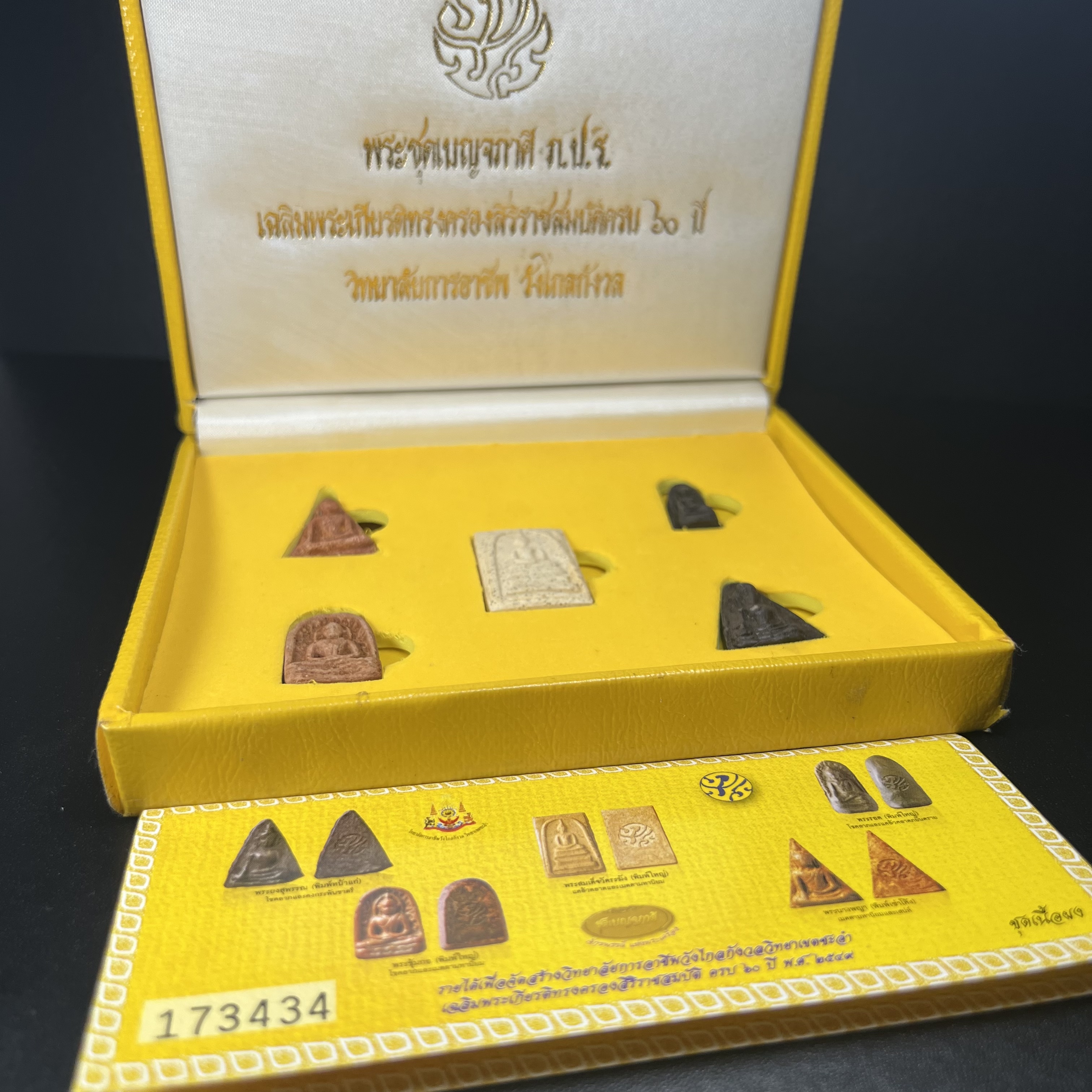 ชุดเบญจภาคี ภ.ป.ร. เฉลิมพระเกียรติ ฉลองสิริราชสมบัติครบ 60 ปี พิธีมหาพุทธาภิเษก ในวันที่ 29 พ.ย.2549 ณ วัดพระศรีรัตนศาสดาราม กทม. ซึ่งมีพระราชาคณะและเกจิอาจารย์จากทั่วประเทศร่วมพิธี(พิธีใหญ่)