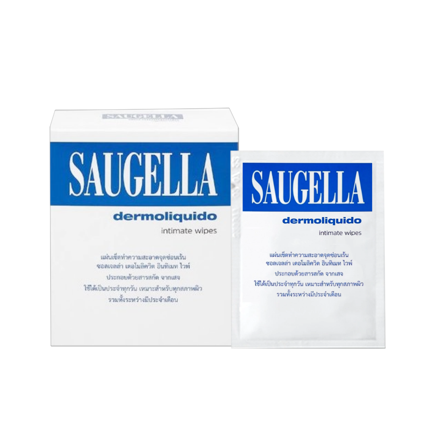 Saugella dermoliquido wipes 10 แผ่น