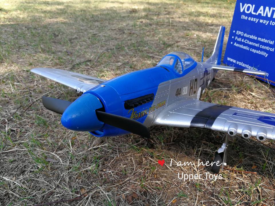 เครื่องบินมัสแตง Volantex P-51D มอเตอร์บรัสเลส 1,800 kv Mustang 75CM.