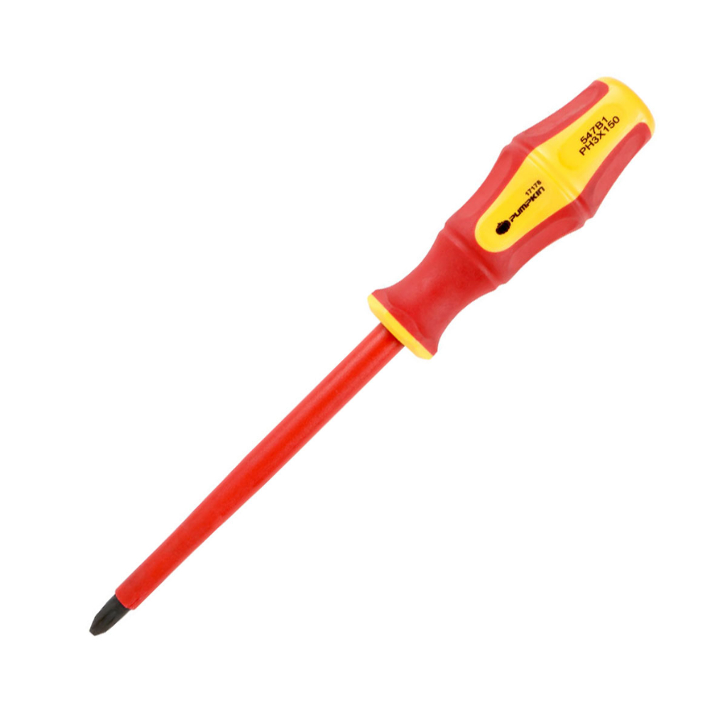 Pumpkin ไขควงแฉก หุ้มฉนวนกันไฟ 1000โวลท์ VDE XTREME ฉนวนป้องกันไฟฟ้า ไขควง ไขควงกันไฟ ไขควงแฉก