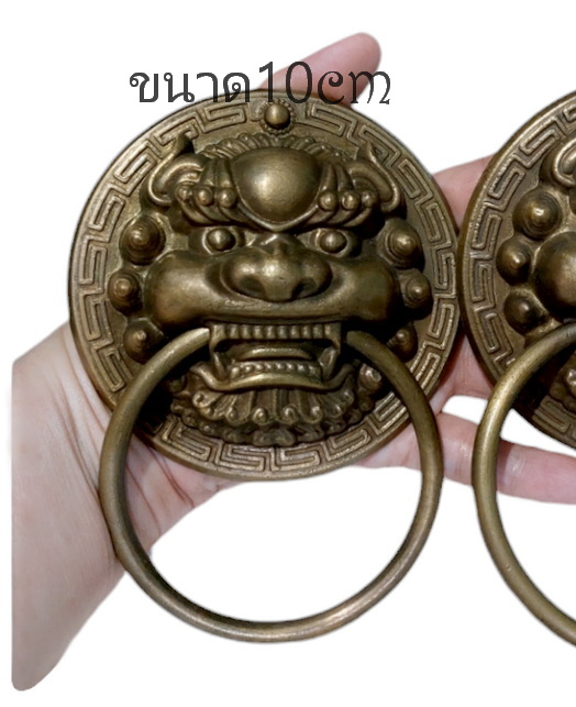 (คู่)มือเคาะ มือดึง หน้าสิงห์คาบห่วง 10cm