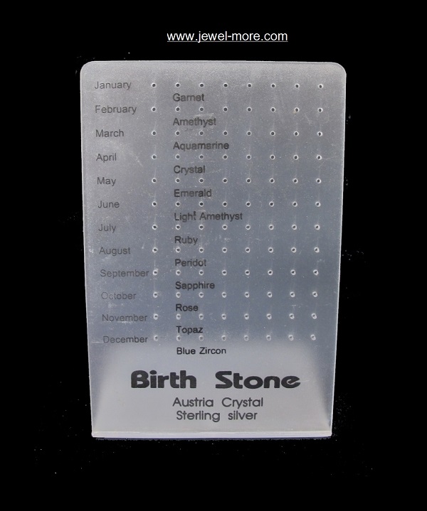 แผงโชว์พลอยตามวันเกิด Birthday Stone