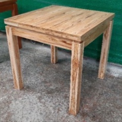 โต๊ะไม้สัก 80×80×80 ซม.