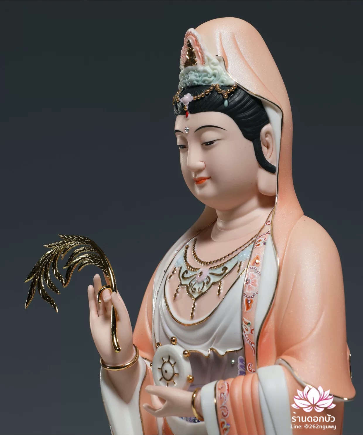 พระโพธิสัตว์กวนอิมแห่งเขาผู่ถัว พระแม่กวนอิมแห่งทะเลใต้ หนานไห่กวนอิม ขนาด 16/19/26 นิ้ว