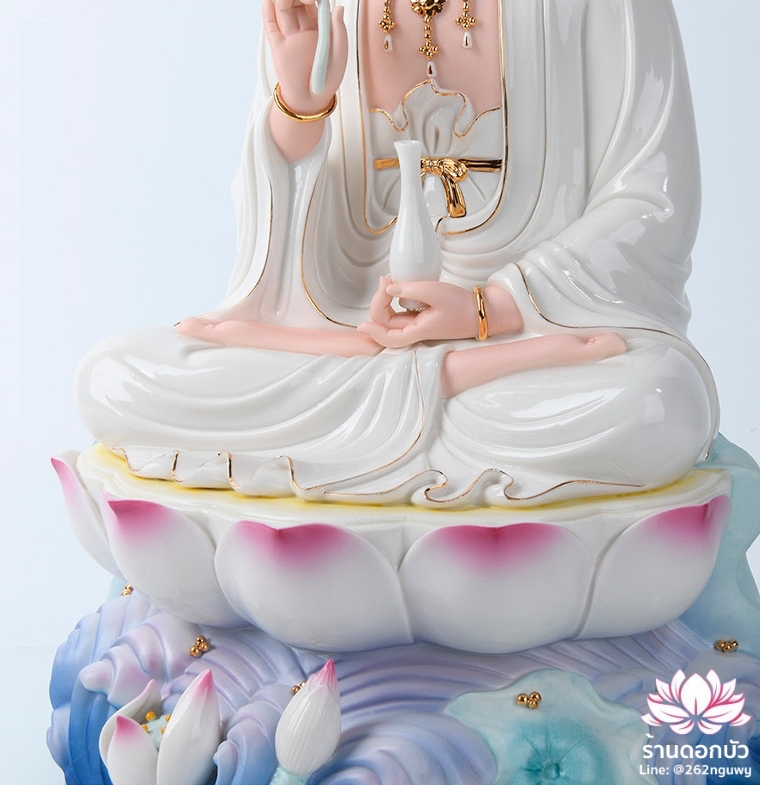 พระพุทธเจ้า (พระยูไล) พระโพธิสัตว์กวนอิม (กวนอิมผ่อสัก) พระกษิติครรภโพธิสัตว์ (ตี่จั่งอ๊วงผ่อสัก) และพระศรีอริยเมตไตรย (หมีเล่อฝอ) ขนาด 12/16/19 นิ้ว