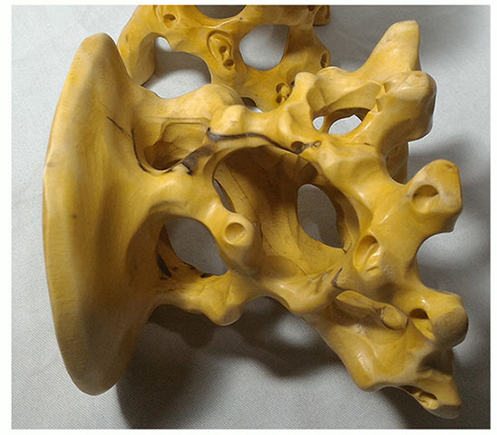 ฐานหรือกี๋ไม้boxwood ทรงรากไม้ อันละ