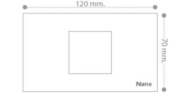 Nano หน้ากาก 2 ช่องกลาง ขนาด 2x4 รุ่นใหม่ สีดำ