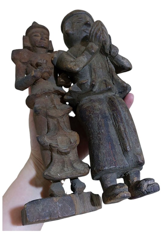 ตุ๊กตาไม้เก่าศิลป์พม่า งานเก่า ขายแยก