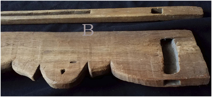 กรอบ(ฟืม)ทอผ้า:B ไม้สัก งานเก่า