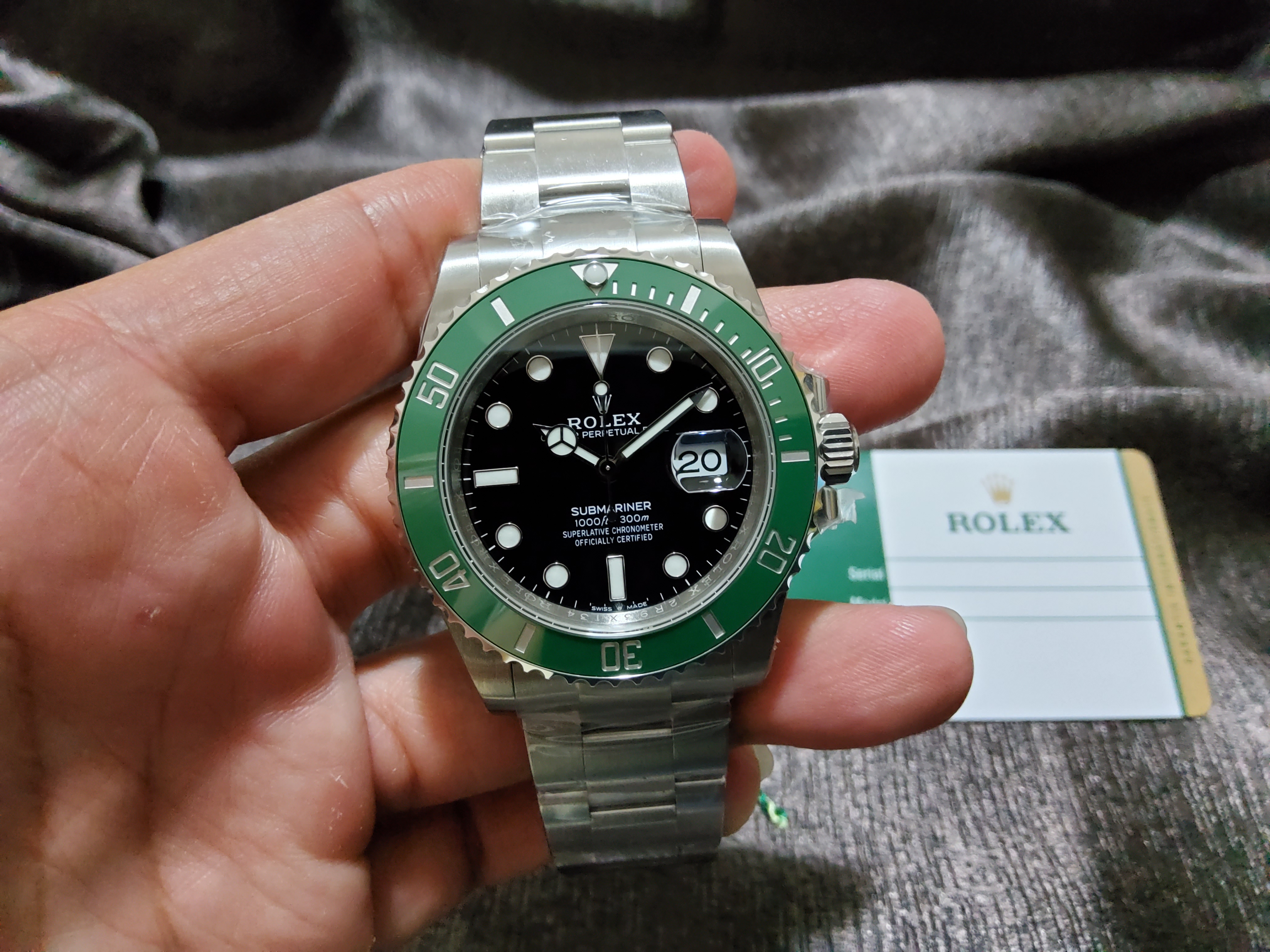 PRE-ORDER ROLEX SUBMARINER GREEN STARBUCK (40MM.) กลไกโคลน ROLEX 3235