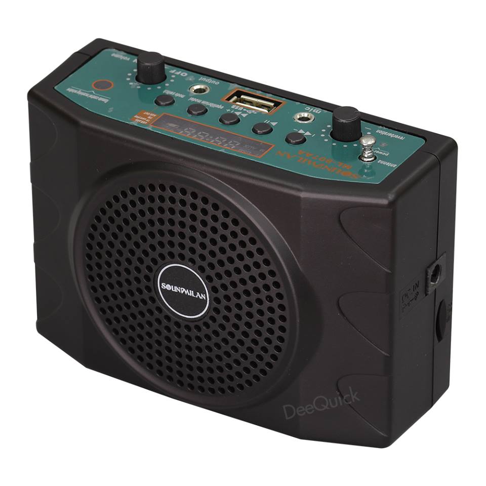 ลำโพงแบบพกพา คาดเอว พร้อมไมค์คาดศรีษะ SoundmilanML-807AA