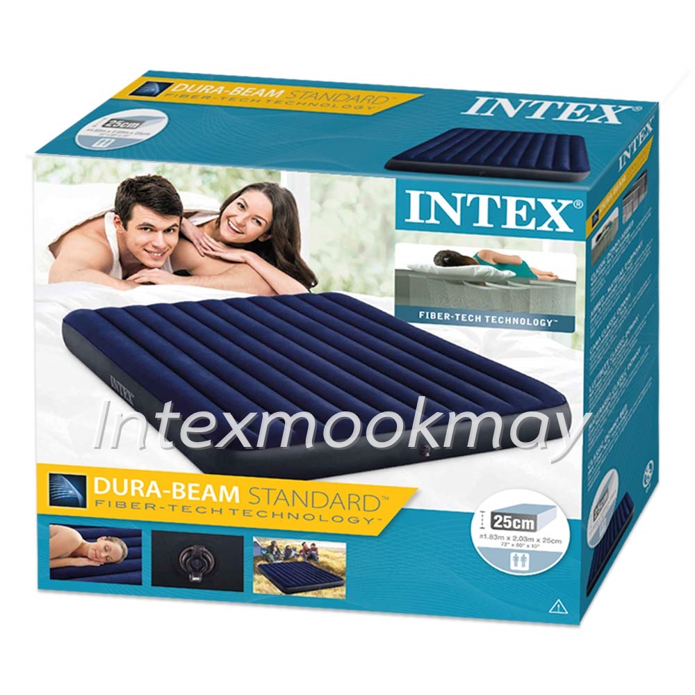 Intex 64755 ที่นอนเป่าลม 6 ฟุต สีน้ำเงิน