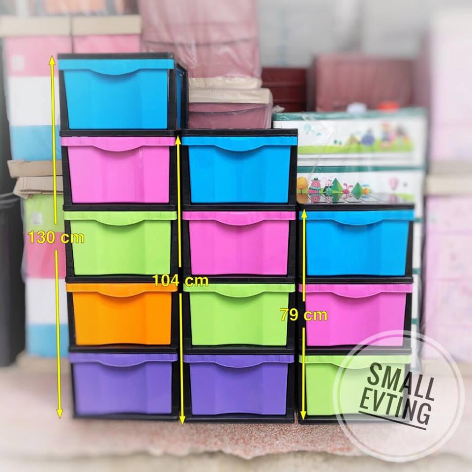Small Evting ลิ้นชัก 5 ชั้น รุ่น จัมโบ้ สีเรนโบว์ อย่าลืม !! กดติดตามร้าน "รับส่วนลดเพิ่ม" ลิ้นชักใส่เสื้อผ้า ลิ้นชักเอนกประสงค์