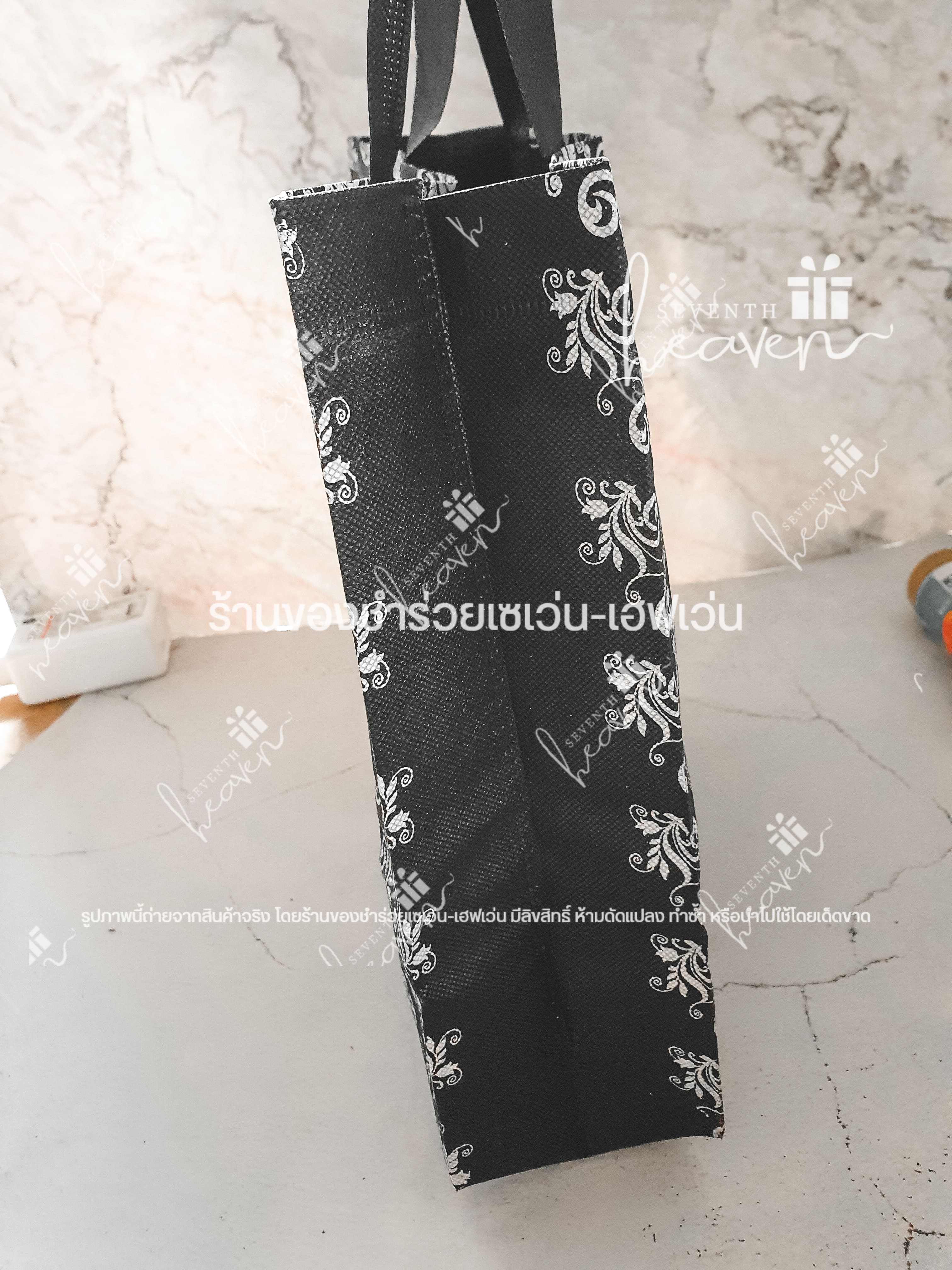 ของชำร่วยงานศพ กระเป๋าผ้าสปันบอนด์ Thank you