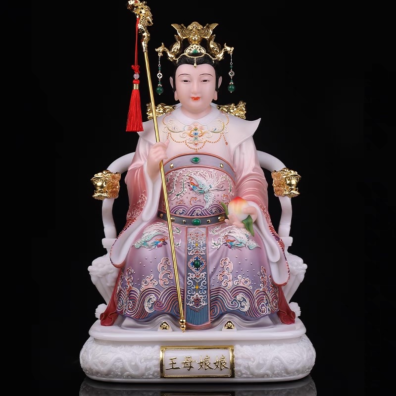 เง็กเซียนฮ่องเต้ หยกอ๋องส่องเต่ และ พระนางซีหวังหมู่ กิมบ้อเนี่ยเนี้ย งานหินอ่อนคุณภาพสูง ขนาด 12/16/19/26 นิ้ว