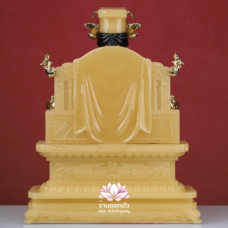 หม่าโจ้ว ม่าจ้อโป๋ เทียนส่งเซ่งโบ้ เทียนโหวเซี่ยบ้อ งานหินอ่อนคุณภาพสูง ขนาด 12/16/19 นิ้ว สีบุษราคัม