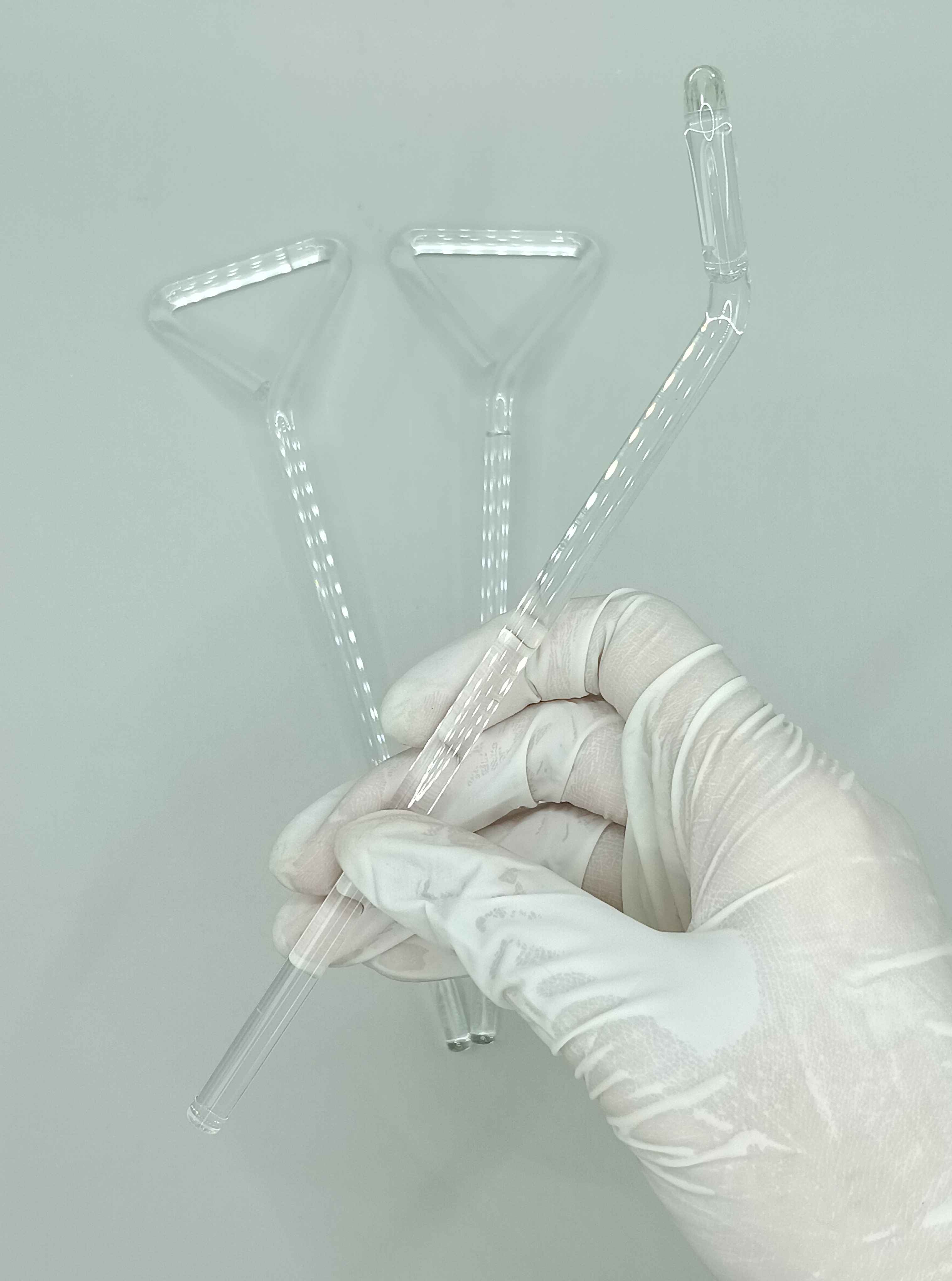 แท่งแก้วสามเหลี่ยม Spreader Glass & แท่งแก้วคนสาร Stirring rod (3ชิ้น/แพ็ค)