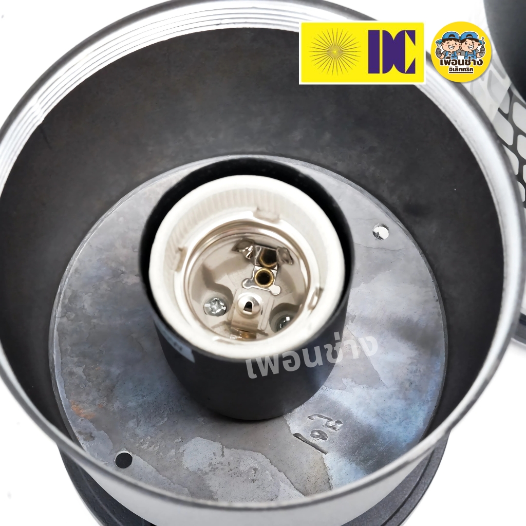 ยี่ห้อ DC รุ่น DCO-KXA24-4-BK โคมไฟหัวเสา ขั้ว E27 สีดำ โคมติดเสา ไฟภายนอก โคมไฟหัวเสา กันน้ำ IP54