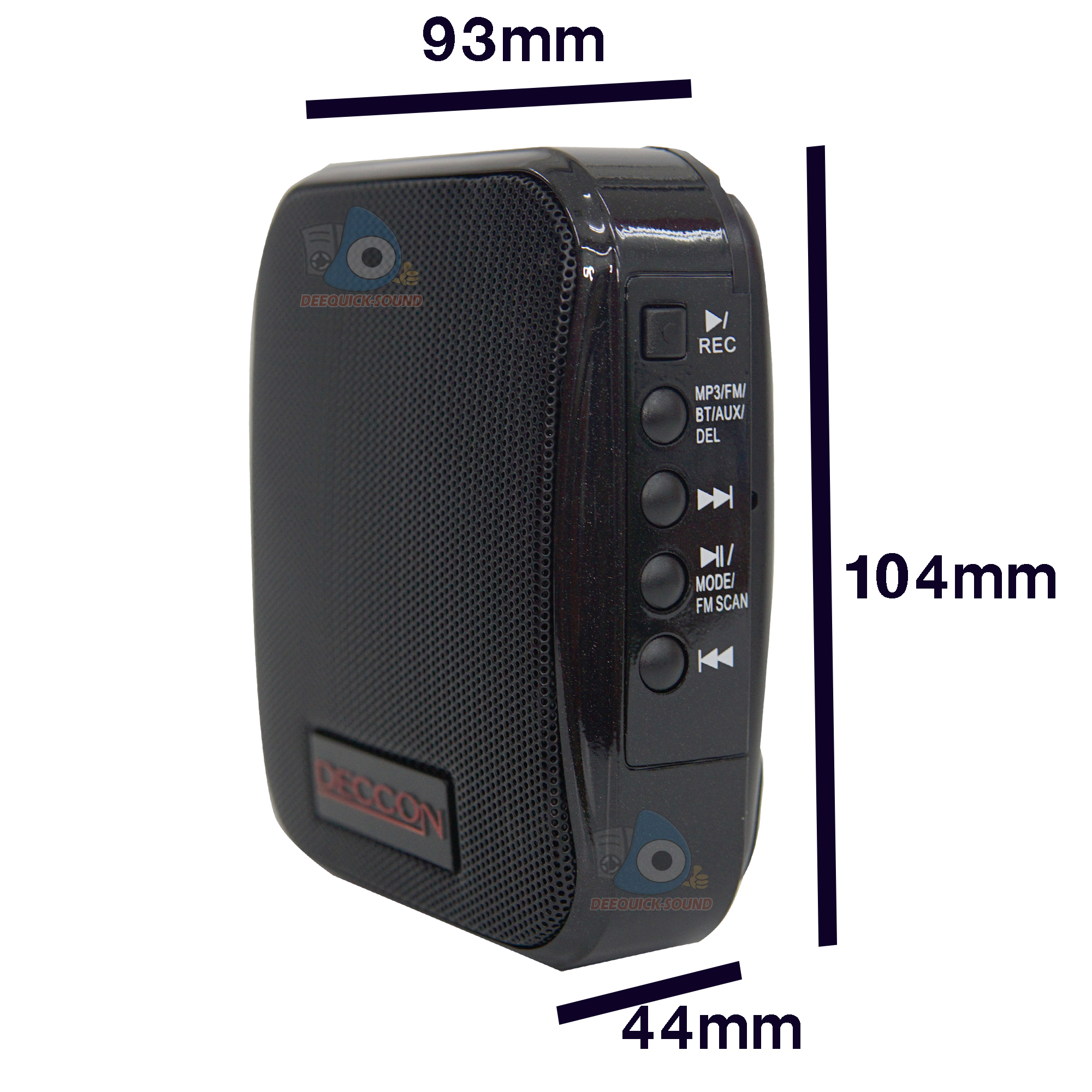 Deccon PWS-178 เครื่องเสียงพกพาคาดเอว มีไมโครโฟนพร้อมใช้งาน ลำโพงขยายเสียงไร้สายคาดเอว รองรับ MP3 USB/FM/บันทึกเสียง/Bluetooth รับประกันศูนย์ 12 เดือน