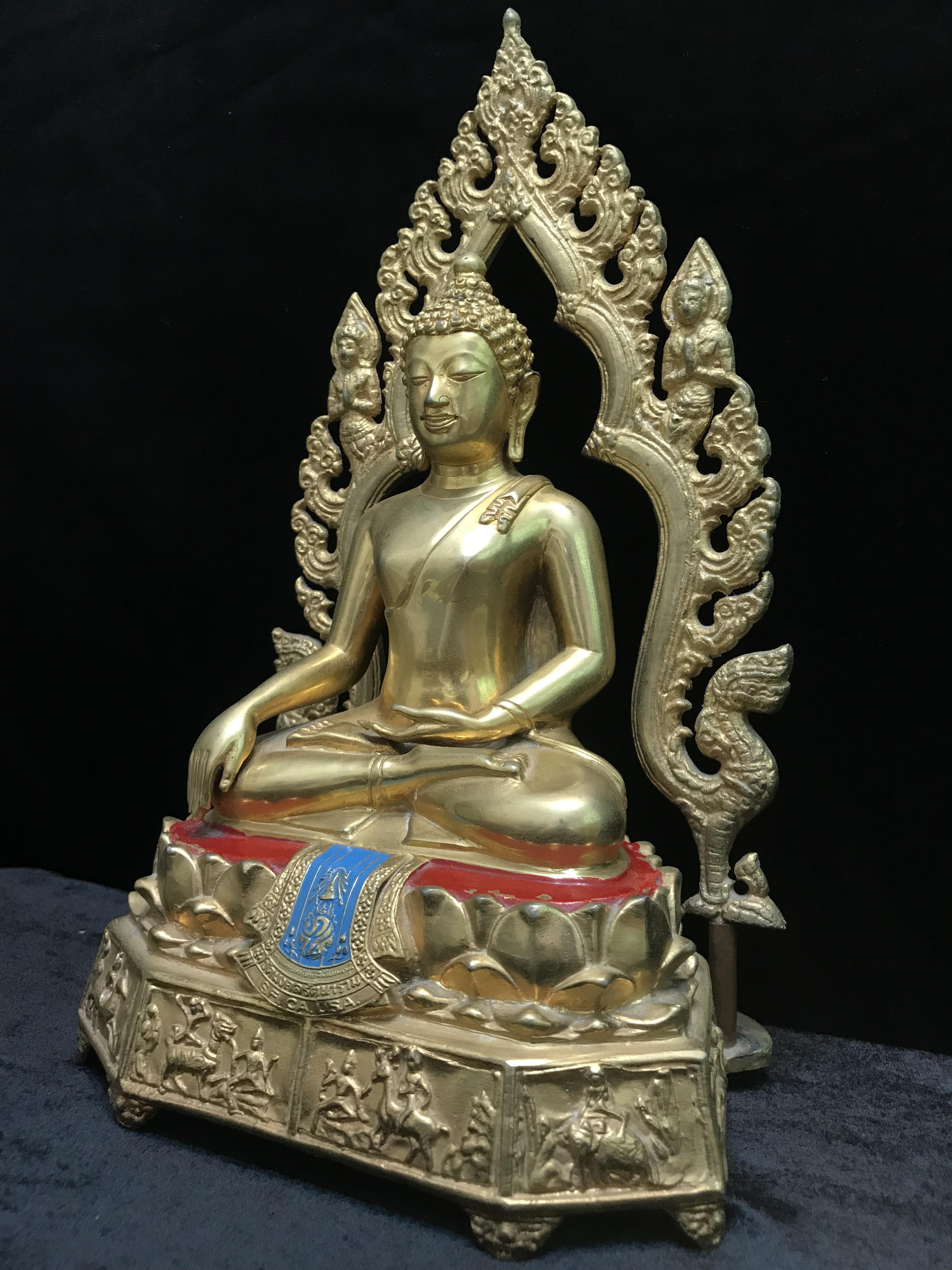 พระพุทธมงคลรัตนภูมิพัฒนมหามุนี ภปร. หน้าตัก 5นิ้ว(อาบทองคำ) วัดมงคลรัตนาราม วัดไทยในซานฟรานซิสโก สหรัฐอเมริกา ( Sanfrancisco USA.) ปี2523 (นิยมหายาก)