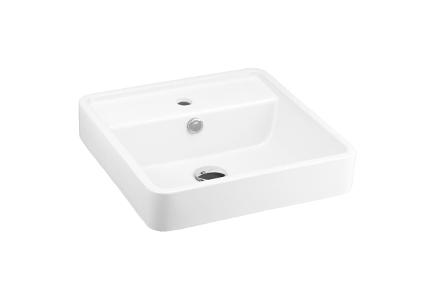 C00381 (MWH) สีMatt White-ขาวด้าน อ่างล้างหน้าวางบนเคาน์เตอร์ แบบเหลี่ยม รุ่นจีโอ
