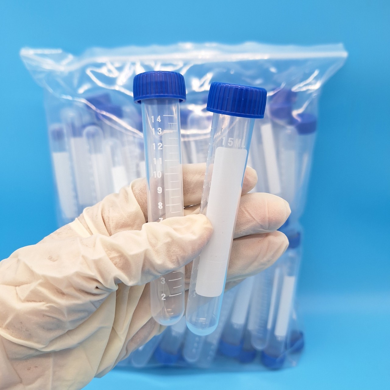 (ขายยกลัง) 15ml Centrifuge Tube ,E.O.Sterile, หลอดทดลองขนาด15ml ปราศจากเชื้อ 100ชิ้น/แพ็ค , 20แพ็ค/กล่อง