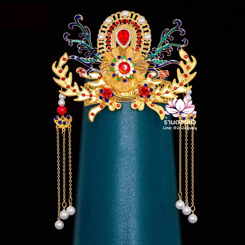 หมวกเทพเจ้าฝ่ายหญิง หมวกเทพนารี หมวกเทวนารี หมวกเจ้าแม่ หมวกพระหญิง หมวกกิมซิ้น หมวกพระจีน