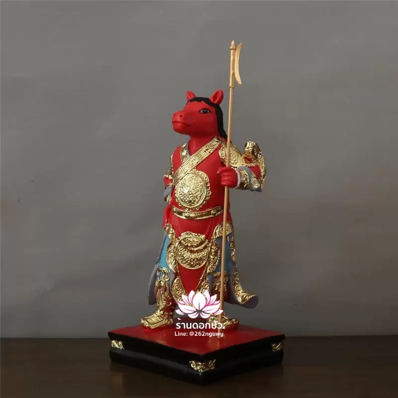 ยมบาลหัววัวหัวม้า ยมทูตหัววัวหน้าม้า งานเรซิ่น ขนาด 12/16 นิ้ว