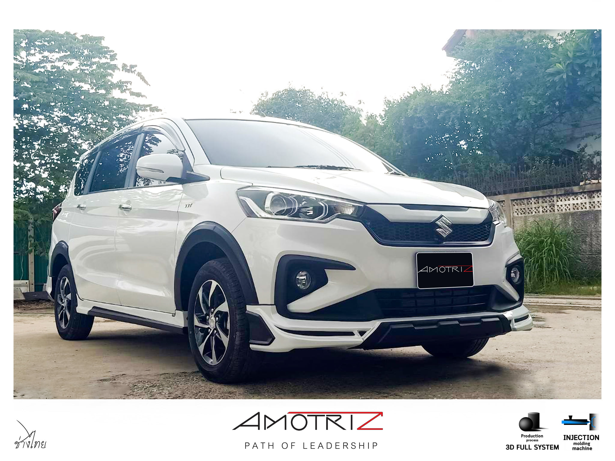 Suzuki Ertiga 2019 V.1 with custom grille bodykits by Amotriz