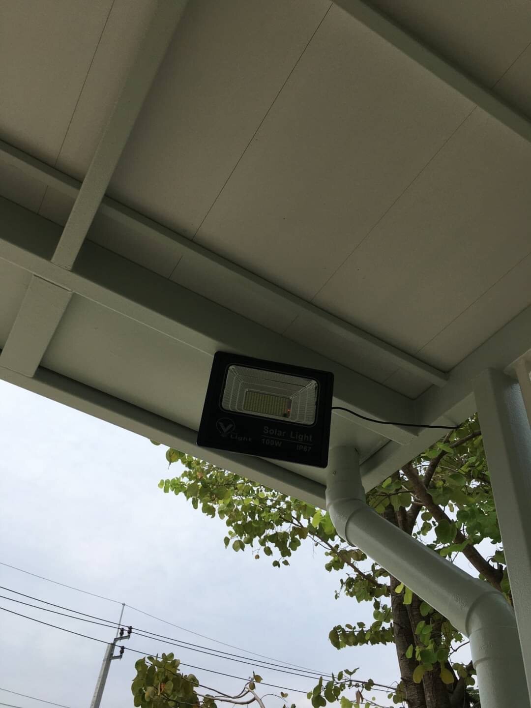 Vlight โคมโซล่าเซล 1แผง 2โคม 60W 100W 150W Floodlight TWIN Solar Cell สปอร์ตไลท์ โซล่าเซล saloarcell