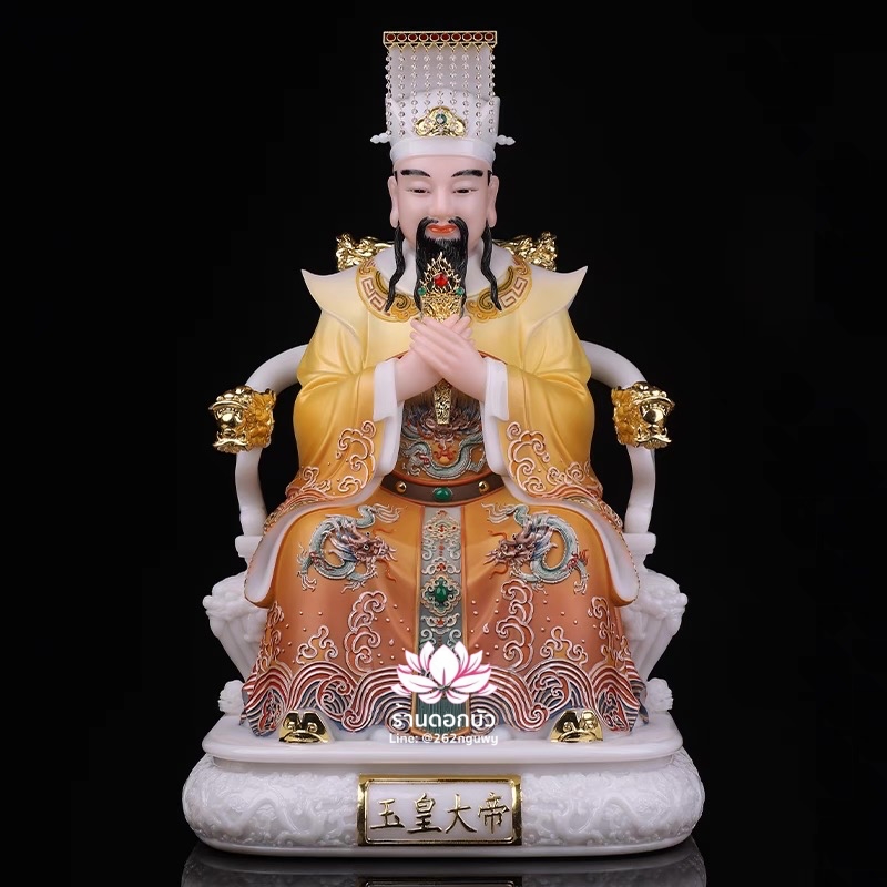 เง็กเซียนฮ่องเต้ หยกอ๋องส่องเต่ และ พระนางซีหวังหมู่ กิมบ้อเนี่ยเนี้ย งานหินอ่อนคุณภาพสูง ขนาด 12/16/19/26 นิ้ว