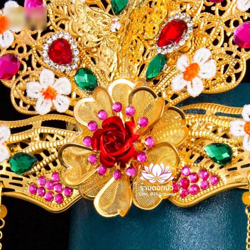 หมวกเทพเจ้าฝ่ายหญิง หมวกเทพนารี หมวกเทวนารี หมวกเจ้าแม่ หมวกพระหญิง หมวกกิมซิ้น หมวกพระจีน