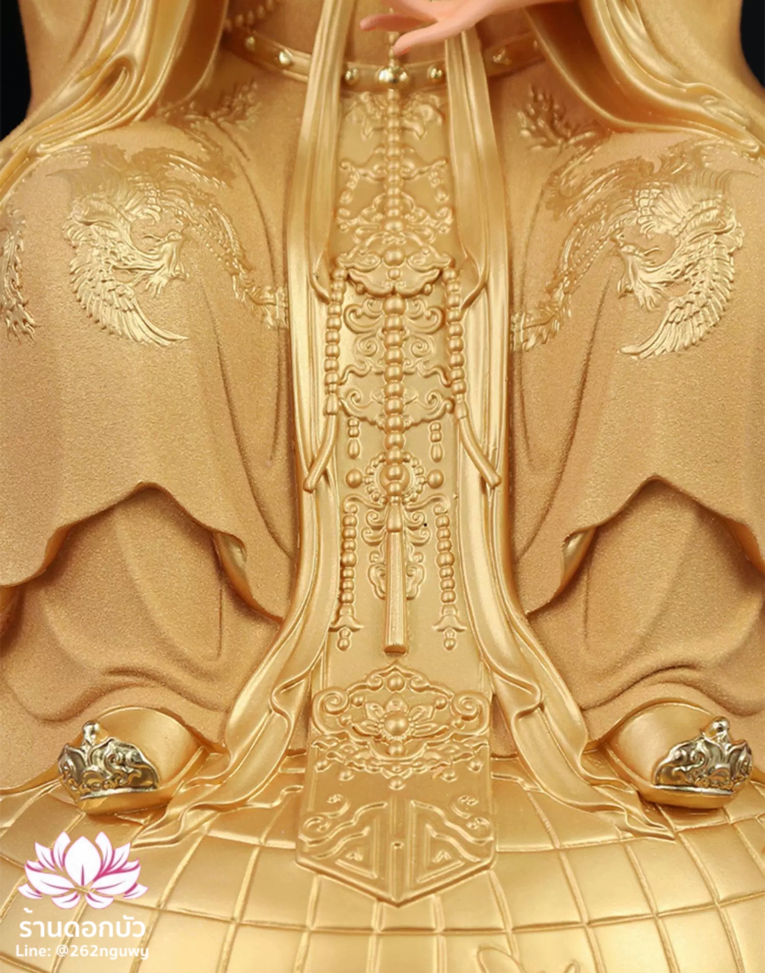 ตี่บ้อเนี่ยเนี้ย ตี่บ้อเหนียวเหนียว พระแม่ธรณีจีน ปางประทับนั่งบัลลังก์หงส์ ขนาด 12/16/19/26 นิ้ว