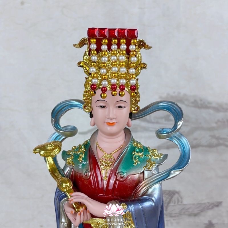 หม่าโจ้ว ม่าจ้อโป๋ เทียนส่งเซ่งโบ้ เทียนโหวเซี่ยบ้อ ปางยืน งานเรซิ่น ขนาด 12/16/19 นิ้ว