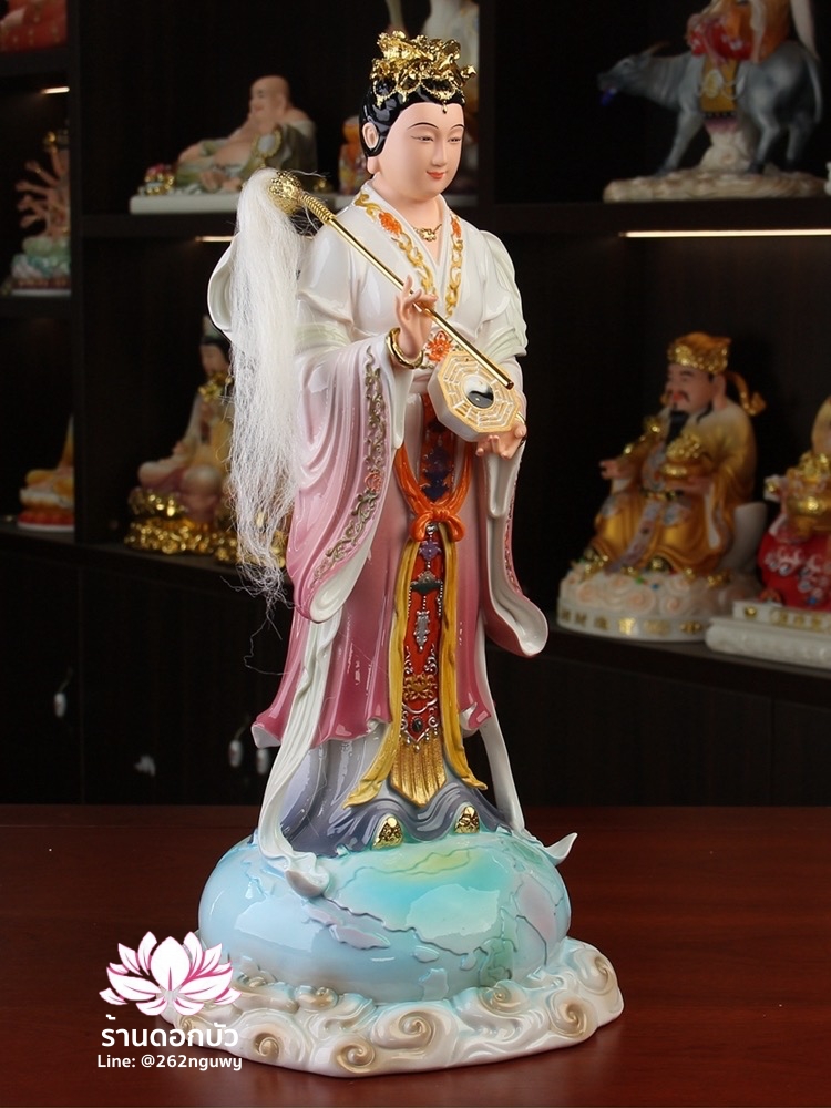 ตี่บ้อเนี่ยเนี้ย ตี่บ้อเหนียวเหนียว พระแม่ธรณีจีน ปางประทับยืน งานกระเบื้อง ขนาด 12/16/19/26 นิ้ว