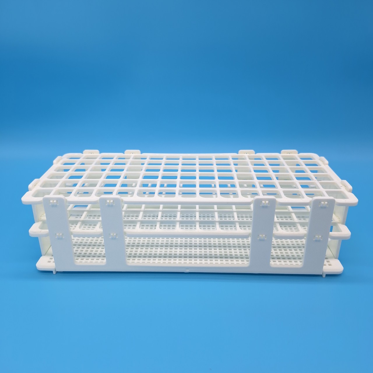 แร็ควางหลอดทดลอง แร็คพลาสติก Test Tube Rack , PP, for diameter 12 , 16 , 25 mm (ขายส่ง ยกกล่อง).