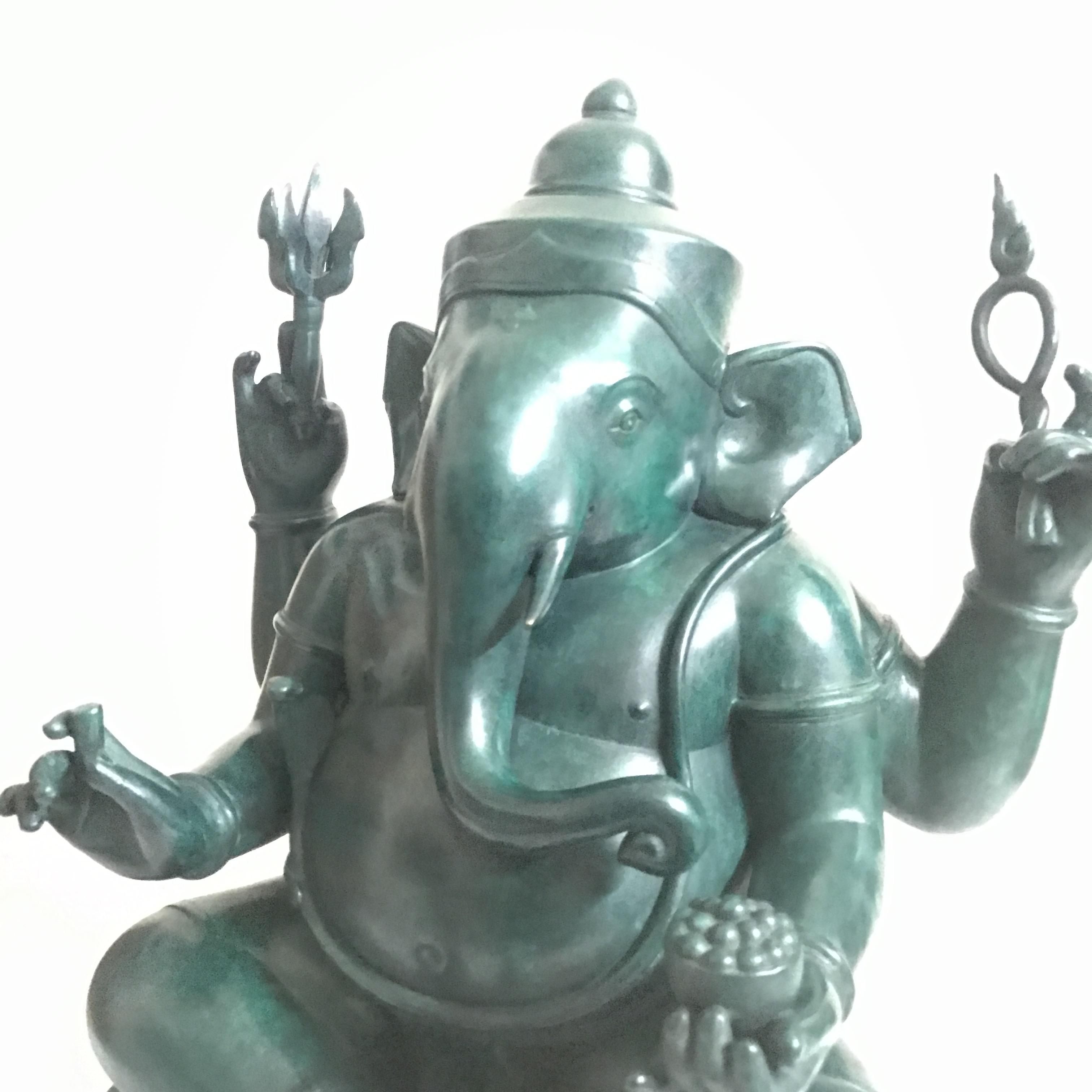 พระพิฆเนศวร์ 65 ปี คณะจิตรกรรม มหาวิทยาลัยศิลปากร ปี2551 ลอยองค์เนื้อสำริดขนาดหน้าตัก 9 นิ้ว