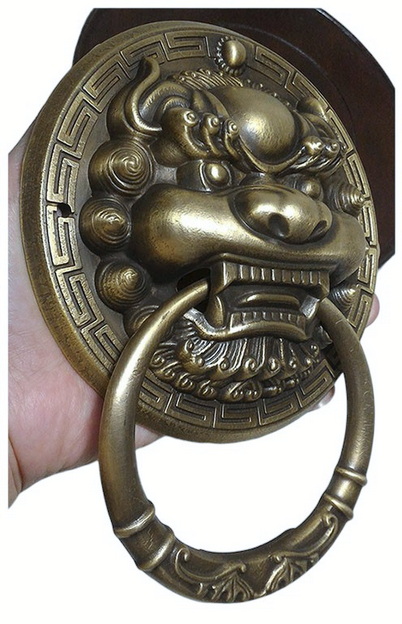 มือดึง มือเคาะหน้าสิงห์14cm-แบบห่วงมีลาย