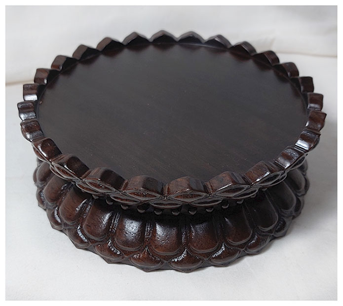 กี๋ ฐานบัว ฐานพระ สไตล์จีน ทรงกลม ท๊อป14.5cm