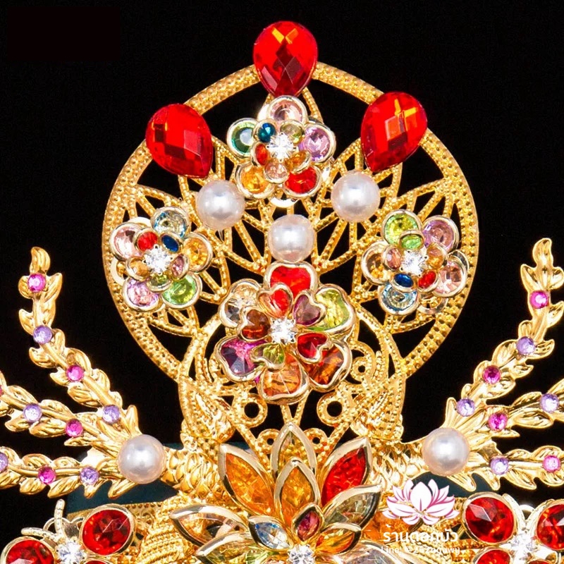 หมวกเทพเจ้าฝ่ายหญิง หมวกเทพนารี หมวกเทวนารี หมวกเจ้าแม่ หมวกพระหญิง หมวกกิมซิ้น หมวกพระจีน